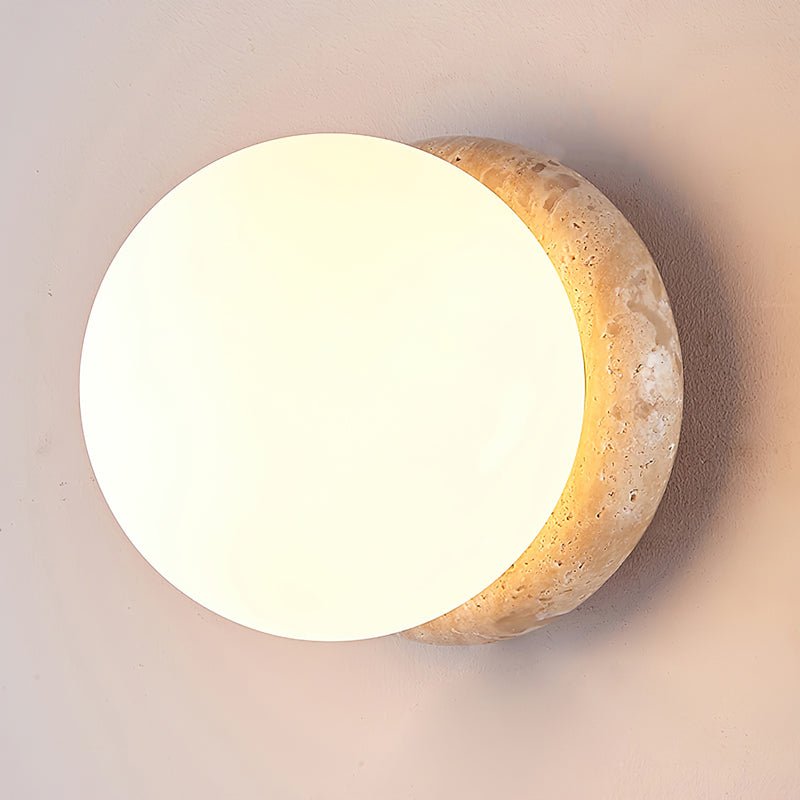 Triton - Hand-Polished Travertine Wall Light