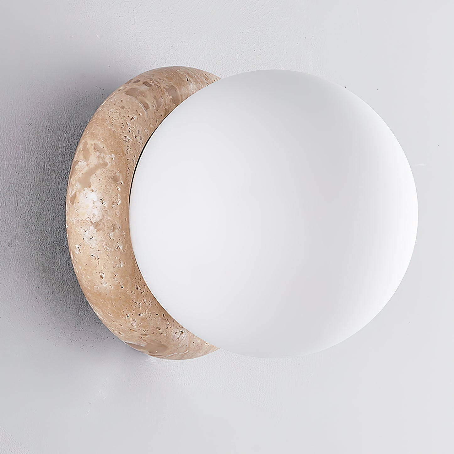 Triton - Hand-Polished Travertine Wall Light