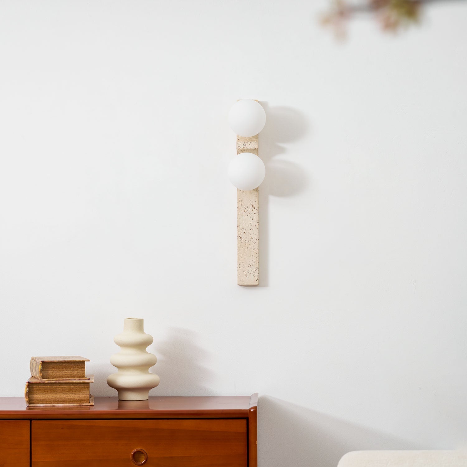 Taygete - Asymmetric Travertine Wall Sconce