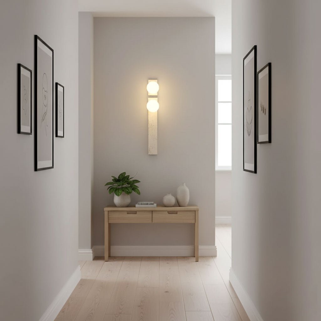 Taygete - Asymmetric Travertine Wall Sconce