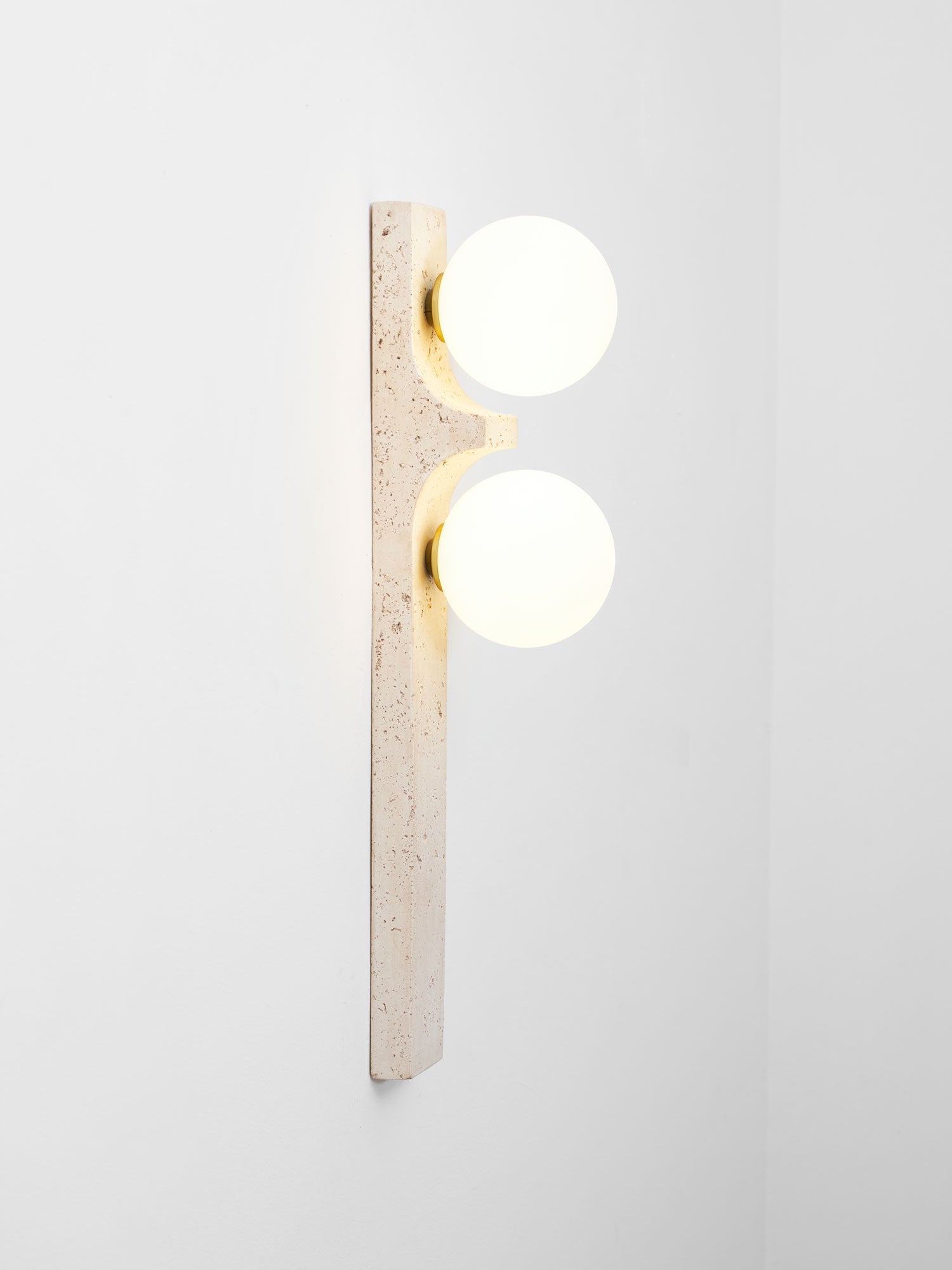 Taygete - Asymmetric Travertine Wall Sconce