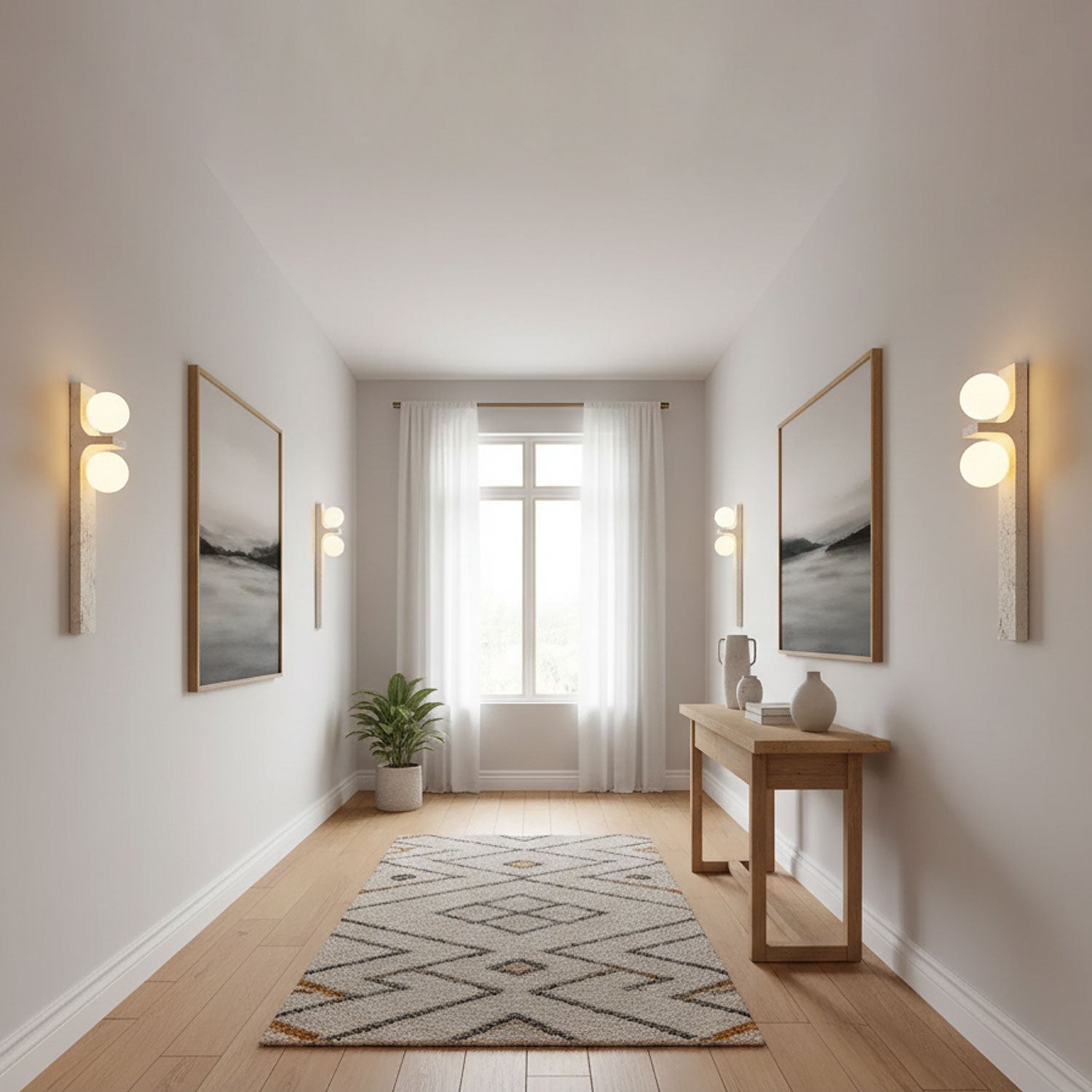 Taygete - Asymmetric Travertine Wall Sconce