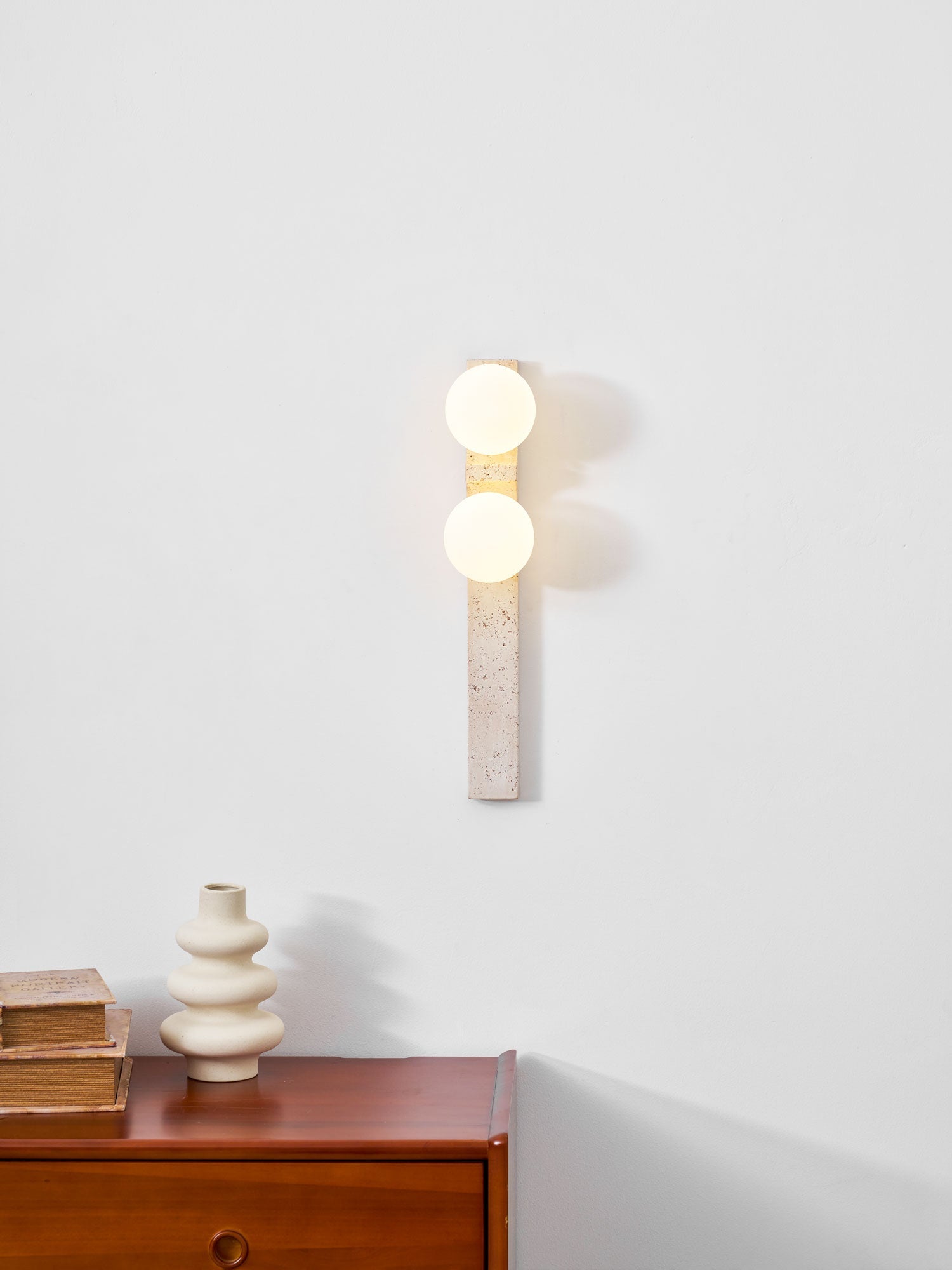 Taygete - Asymmetric Travertine Wall Sconce