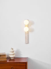Taygete - Asymmetric Travertine Wall Sconce