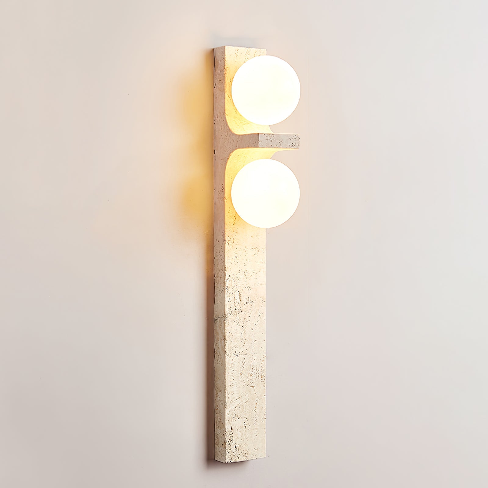 Taygete - Asymmetric Travertine Wall Sconce