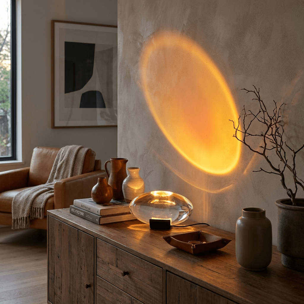 Lithea - Crystal Glass Oval Table Lamp