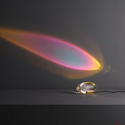 Lithea - Crystal Glass Oval Table Lamp