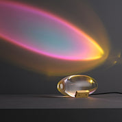 Lithea - Crystal Glass Oval Table Lamp