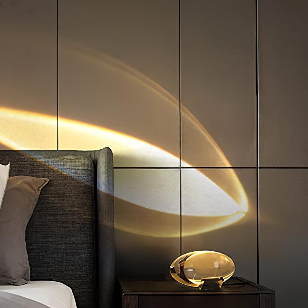 Lithea - Crystal Glass Oval Table Lamp