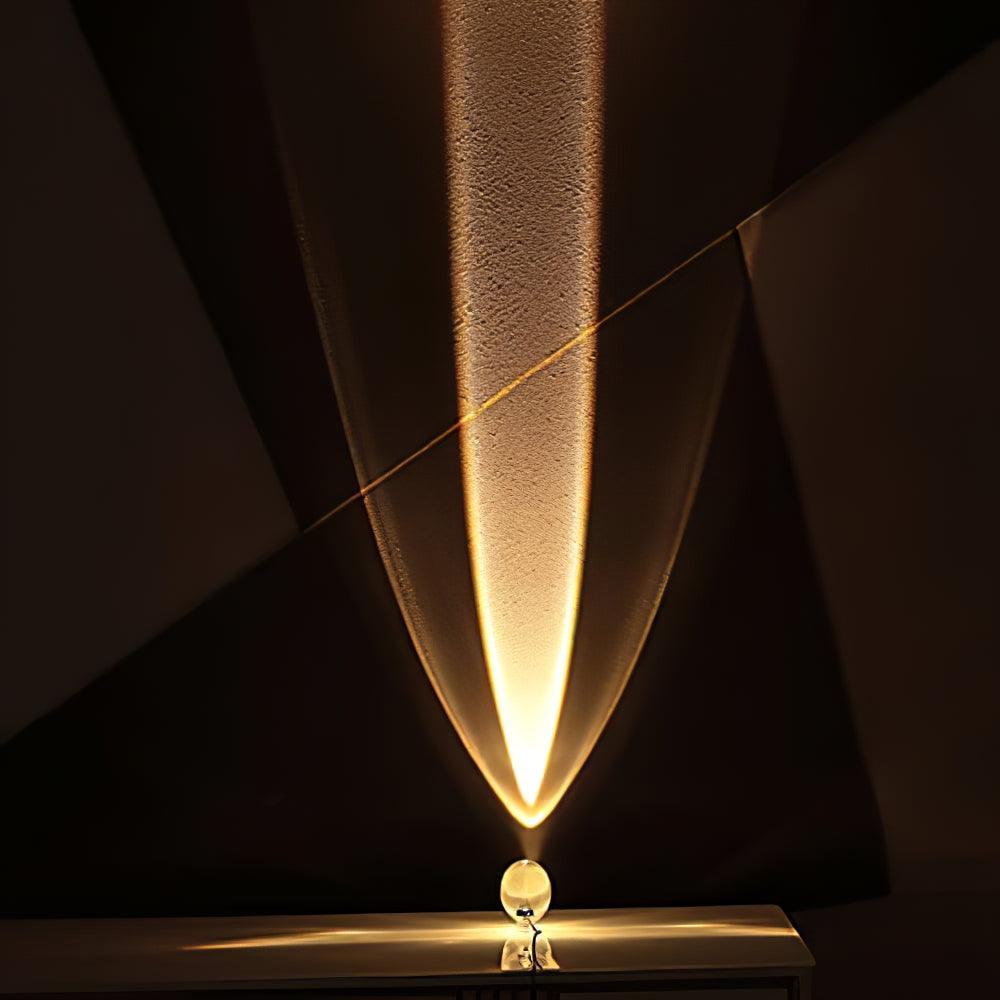 Lithea - Crystal Glass Oval Table Lamp