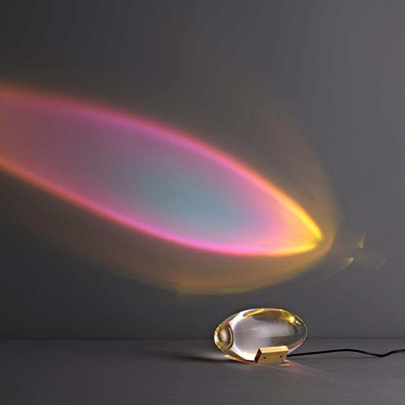Lithea - Crystal Glass Oval Table Lamp