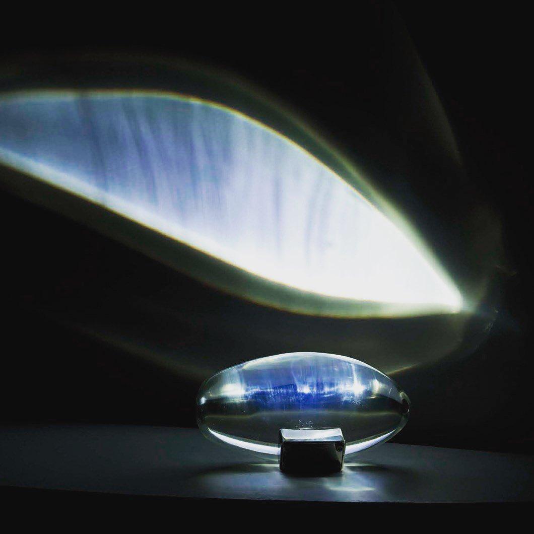 Lithea - Crystal Glass Oval Table Lamp