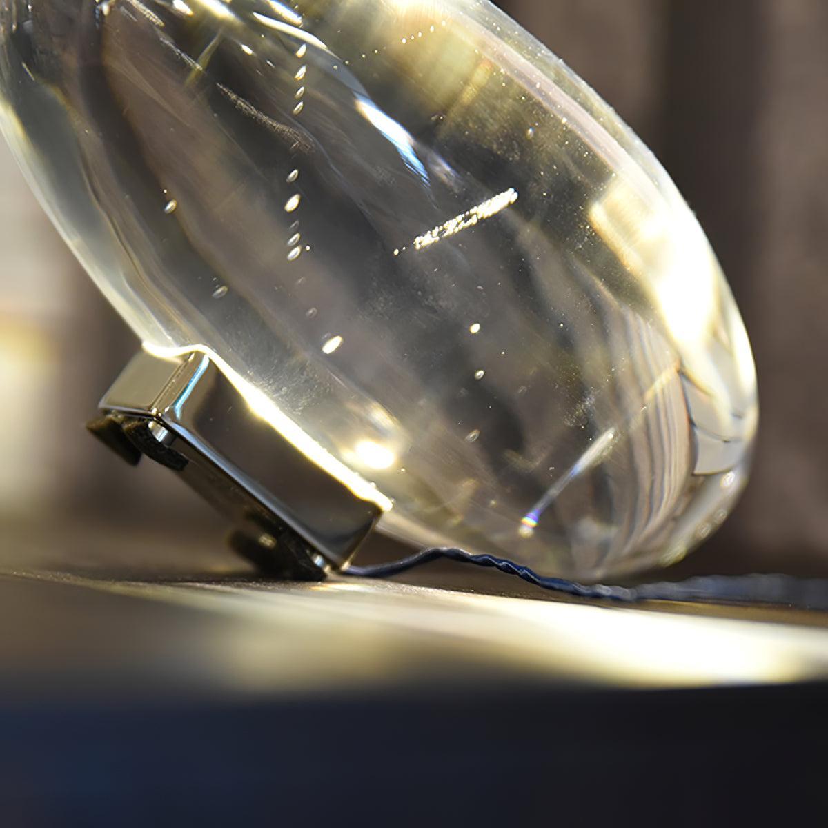 Lithea - Crystal Glass Oval Table Lamp