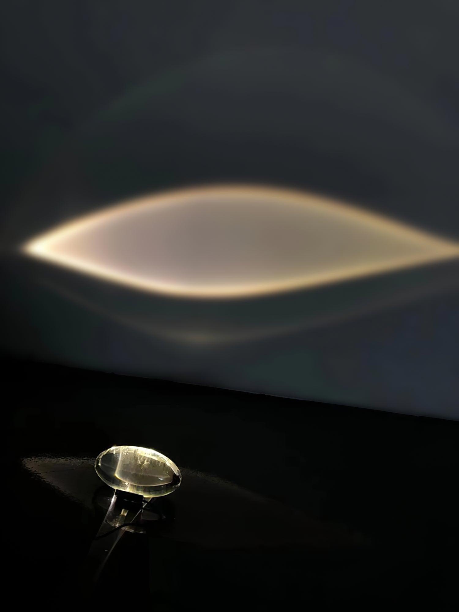 Lithea - Crystal Glass Oval Table Lamp