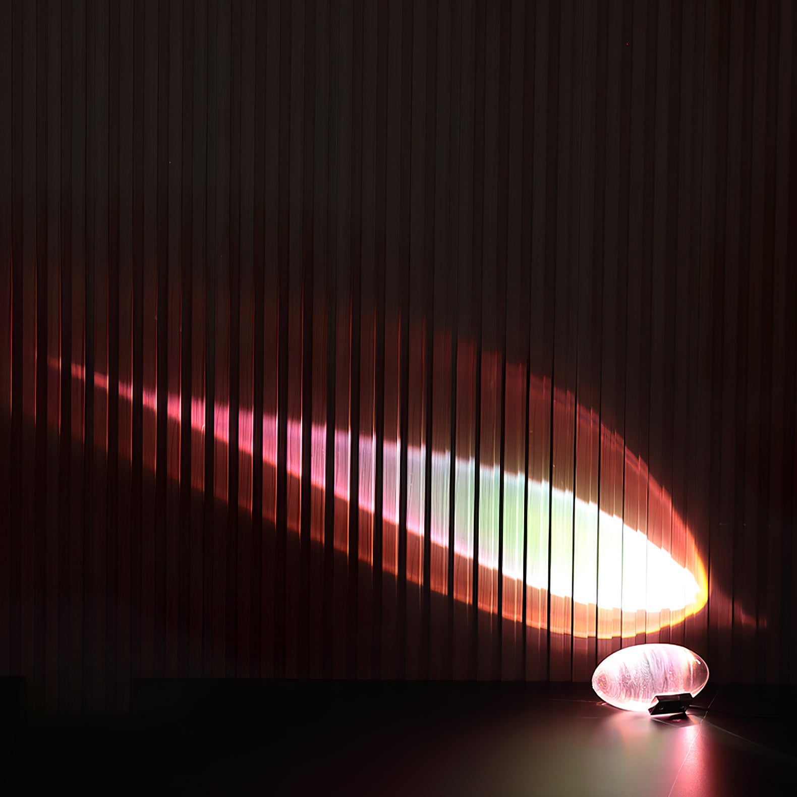 Lithea - Crystal Glass Oval Table Lamp