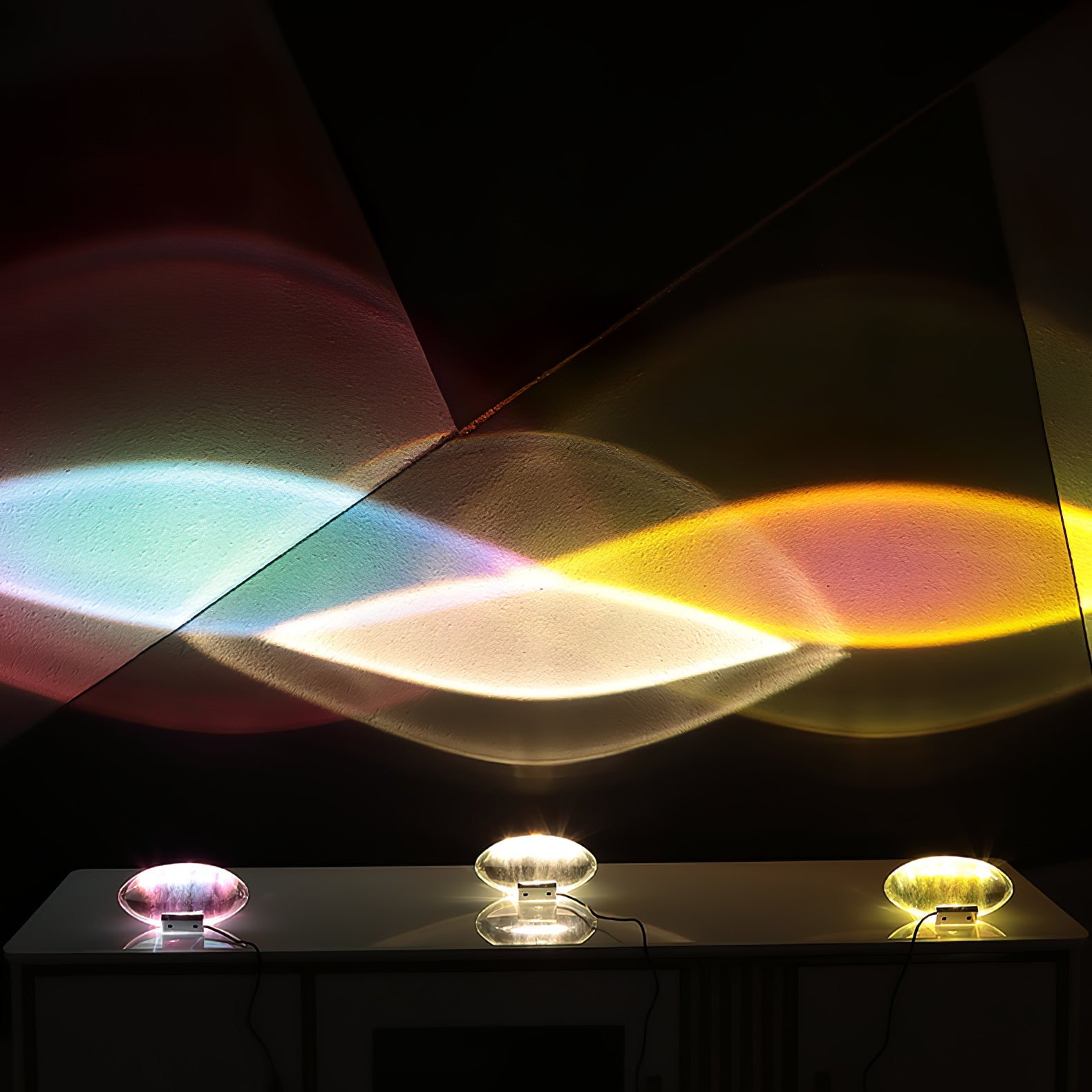 Lithea - Crystal Glass Oval Table Lamp