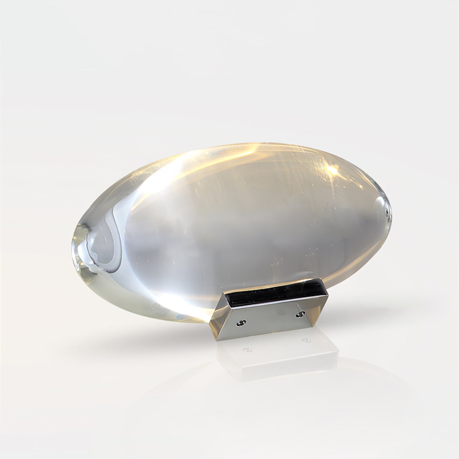 Lithea - Crystal Glass Oval Table Lamp
