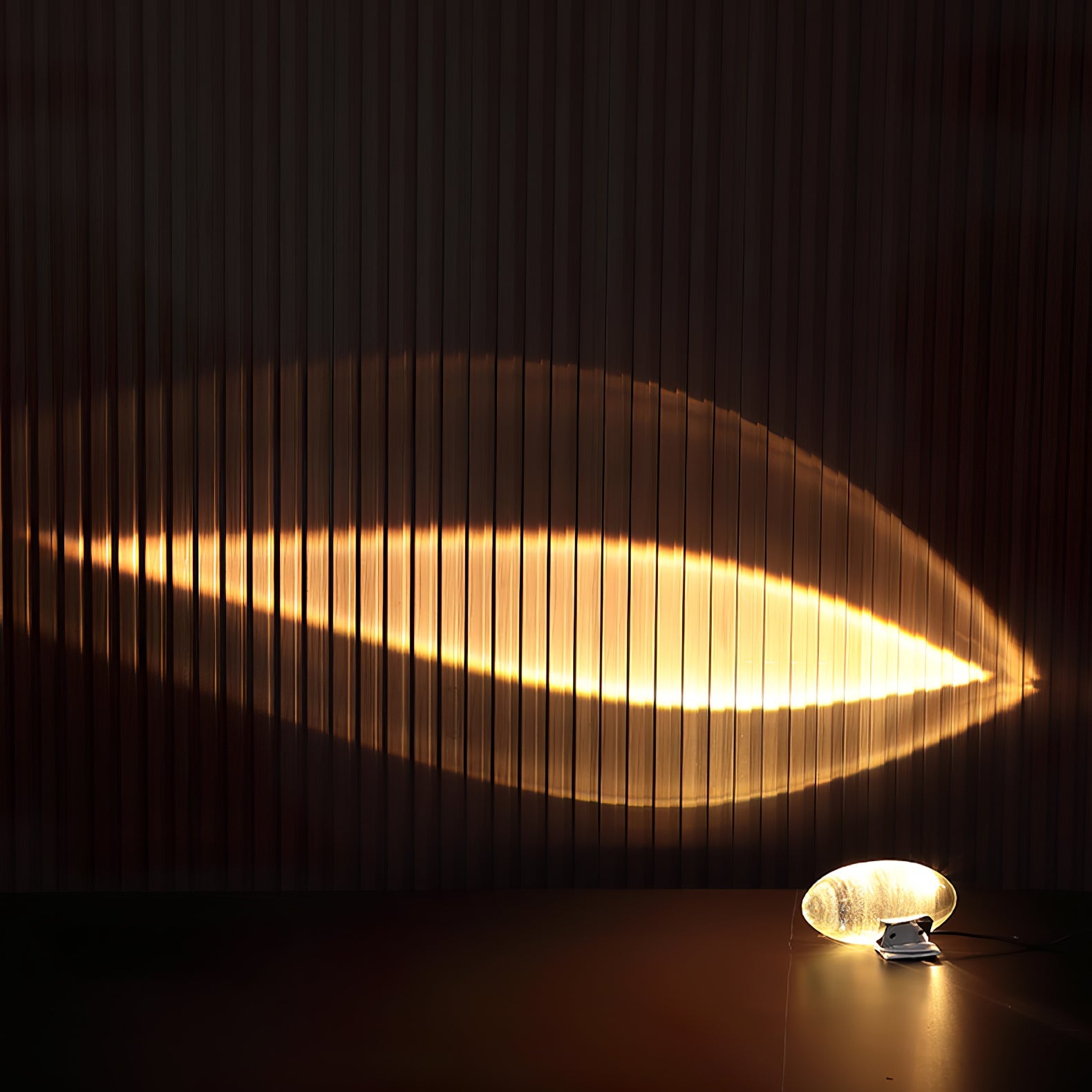 Lithea - Crystal Glass Oval Table Lamp