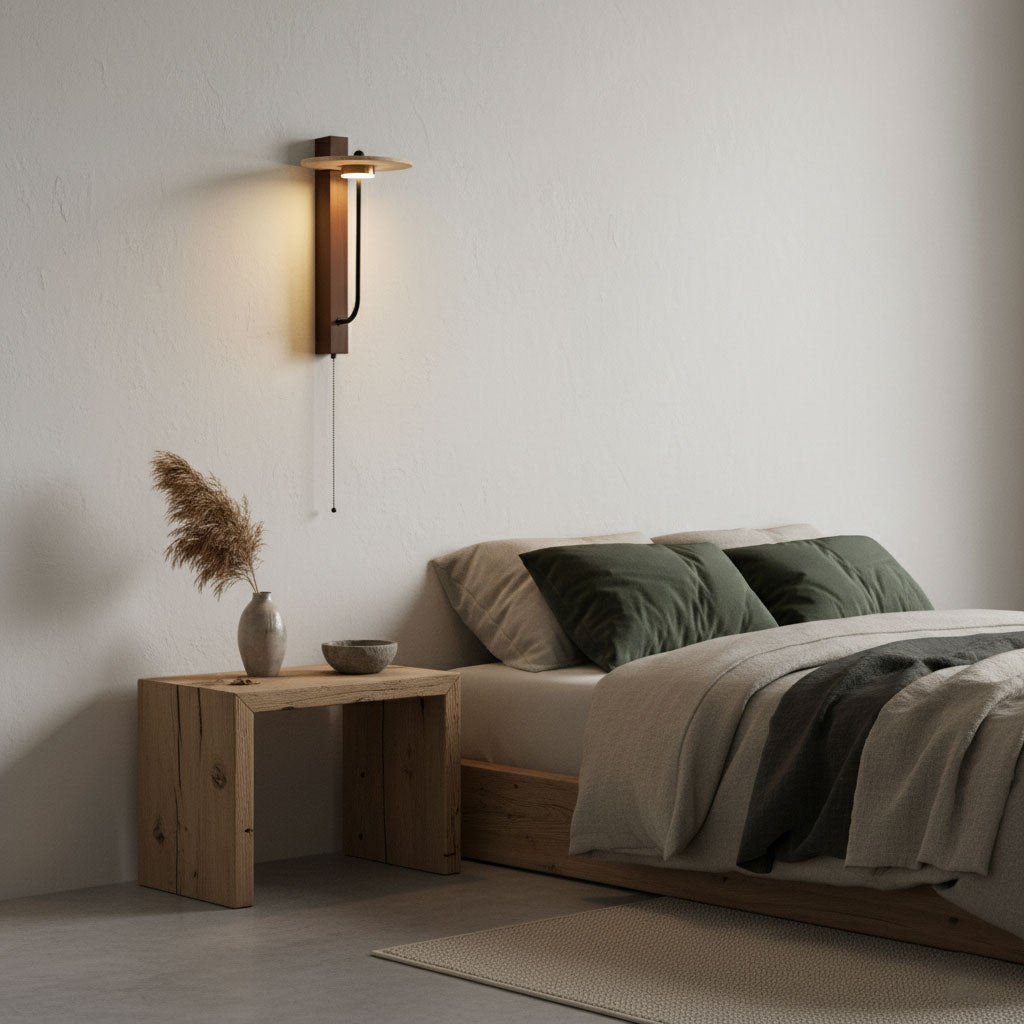 Alkaia - Travertine Disc Wall Lamp
