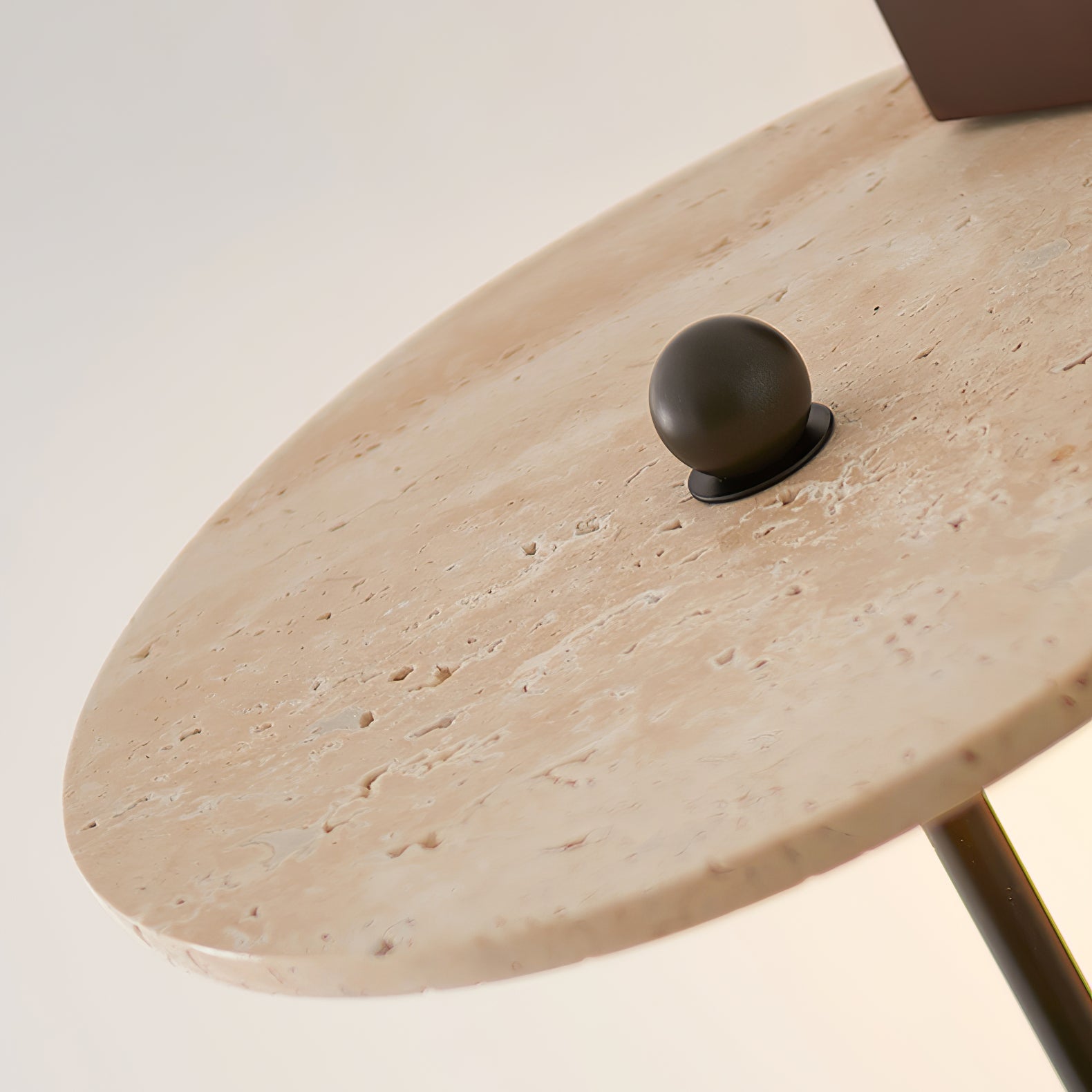 Alkaia - Travertine Disc Wall Lamp