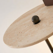 Alkaia - Travertine Disc Wall Lamp