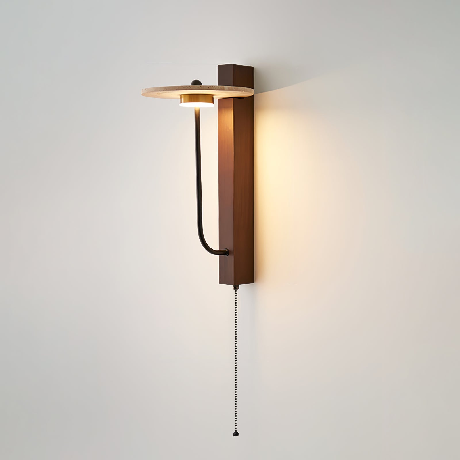 Alkaia - Travertine Disc Wall Lamp