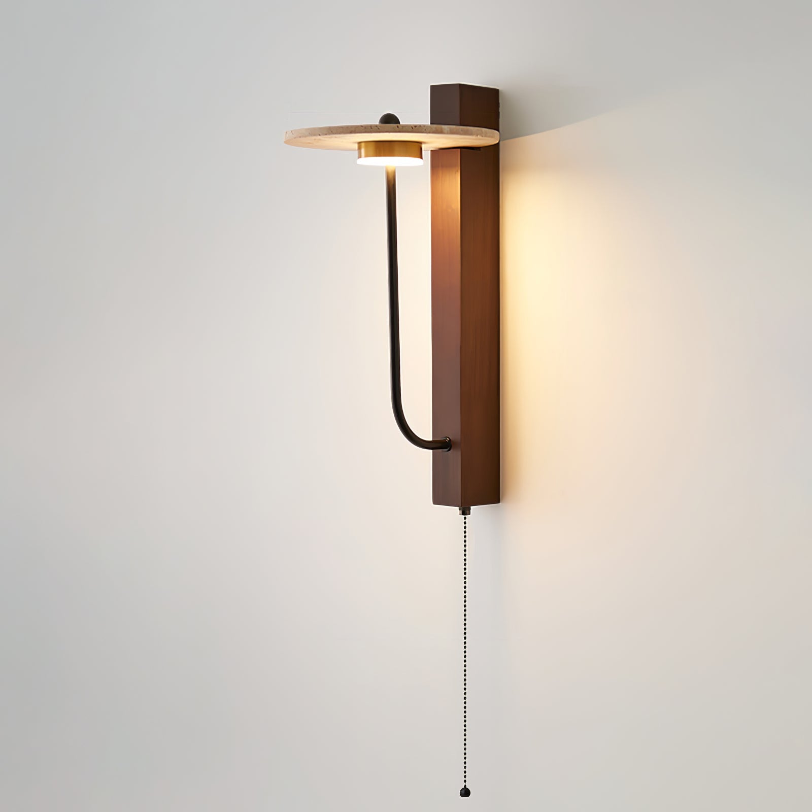 Alkaia - Travertine Disc Wall Lamp