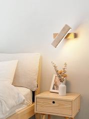 Notos - Travertine and Wood Linear Wall Lamp