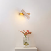 Notos - Travertine and Wood Linear Wall Lamp