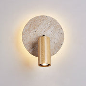 Perses - Travertine and Wood Spot Sconce