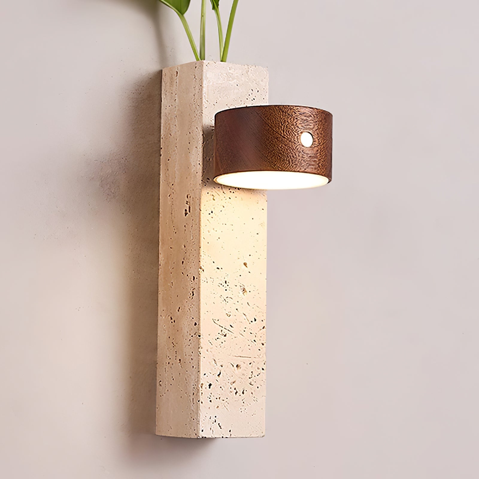 Proteus - Cordless Travertine Wall Light