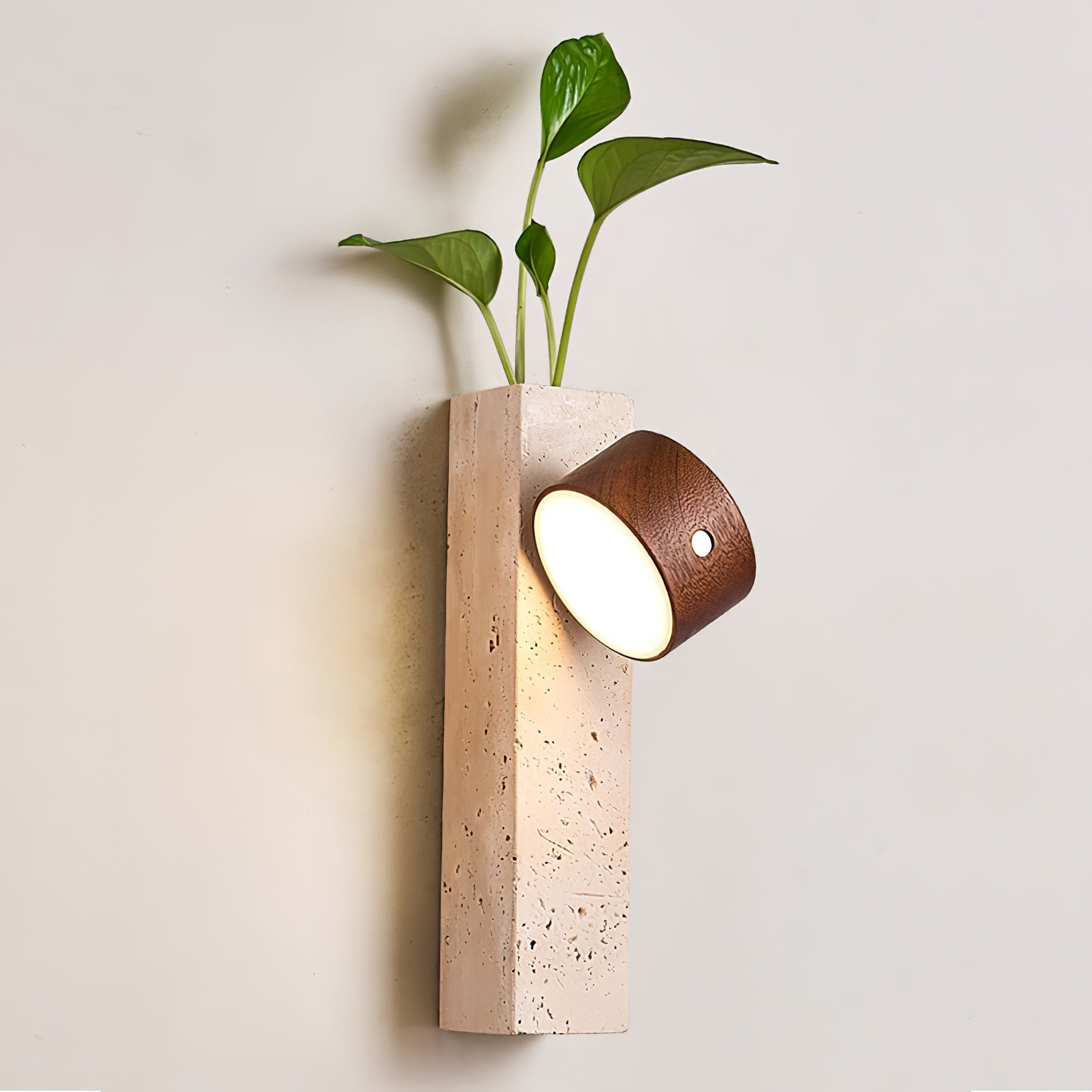 Proteus - Cordless Travertine Wall Light