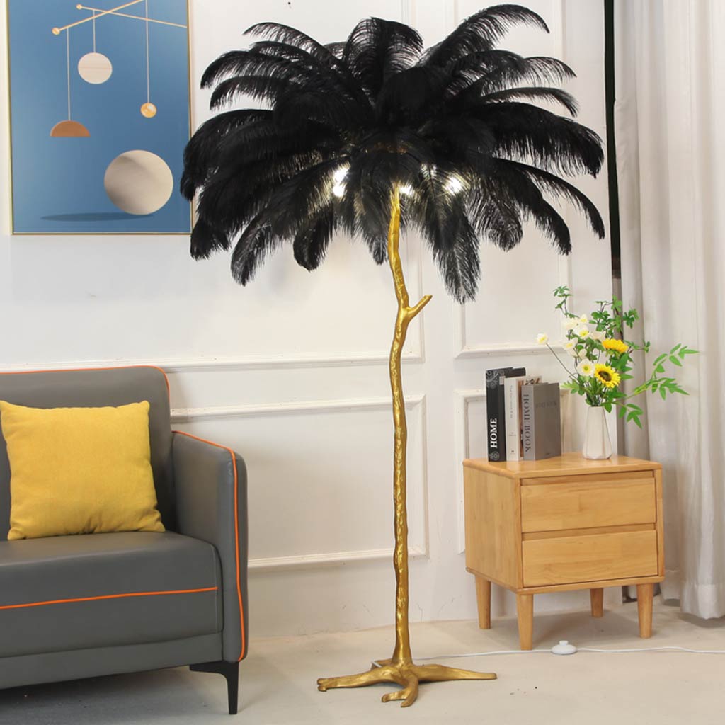 Phoinike - Ostrich Feather Floor Lamp