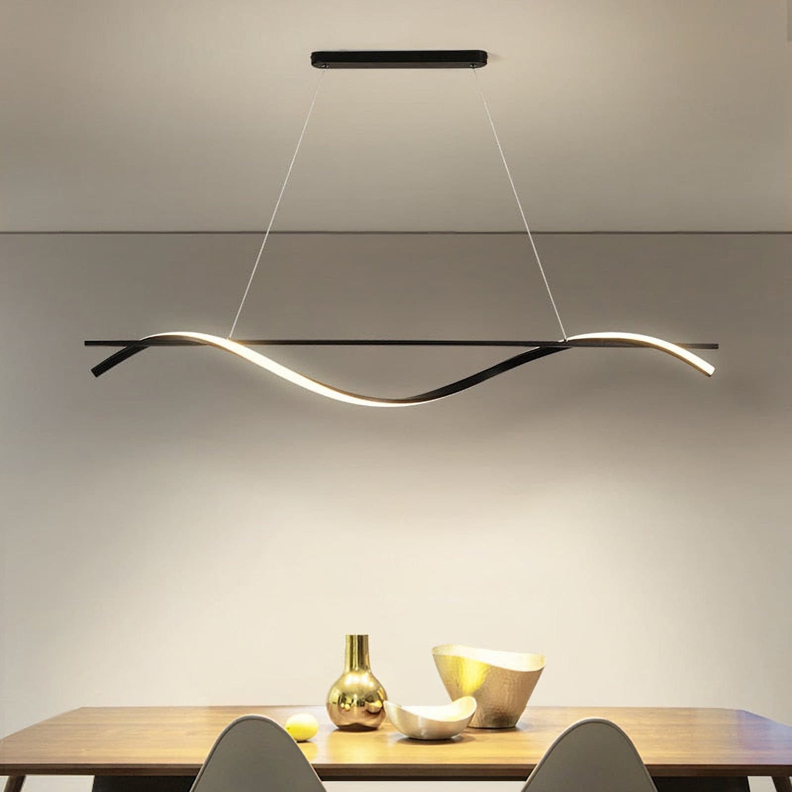 Black Wave Chandelier – detail 2