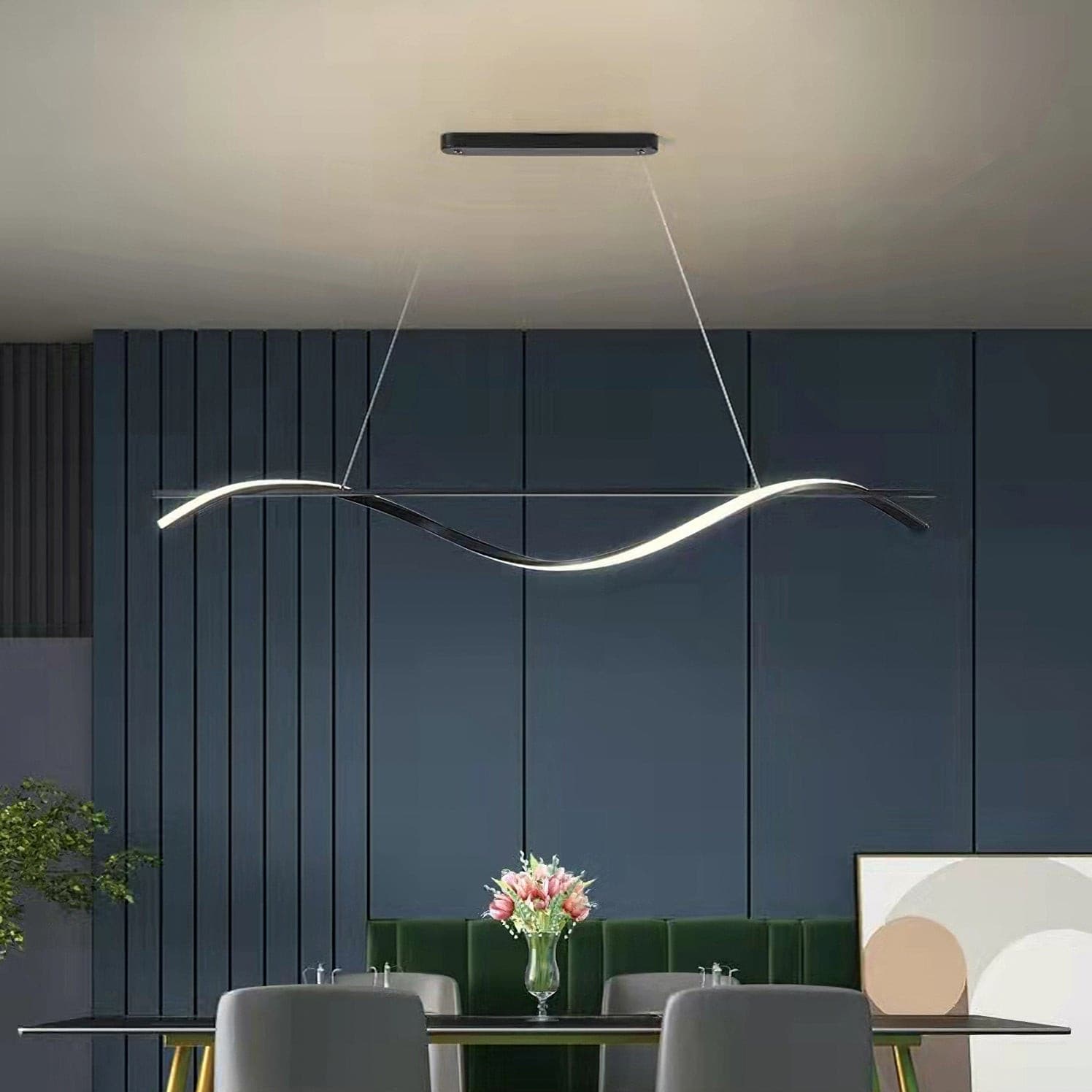 Black Wave Chandelier – detail 9