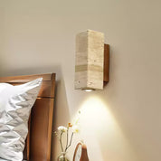 Euterpe - Travertine Cylinder Wall Sconce