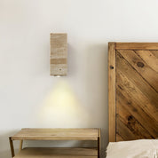 Euterpe - Travertine Cylinder Wall Sconce