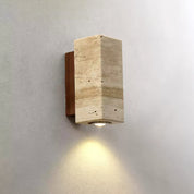 Euterpe - Travertine Cylinder Wall Sconce