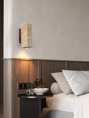 Euterpe - Travertine Cylinder Wall Sconce