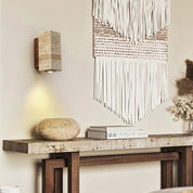 Euterpe - Travertine Cylinder Wall Sconce