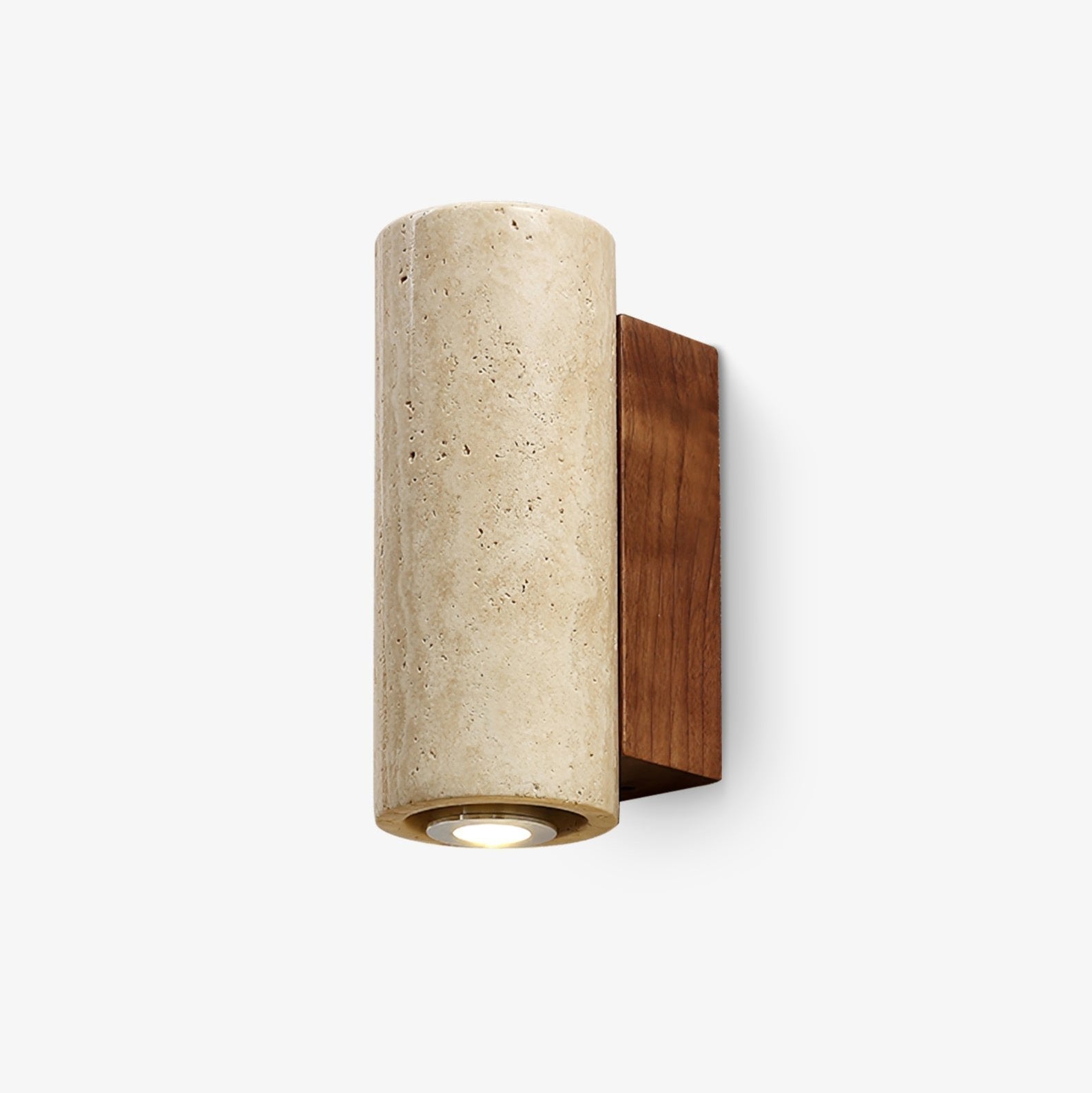 Euterpe - Travertine Cylinder Wall Sconce