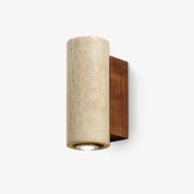 Euterpe - Travertine Cylinder Wall Sconce