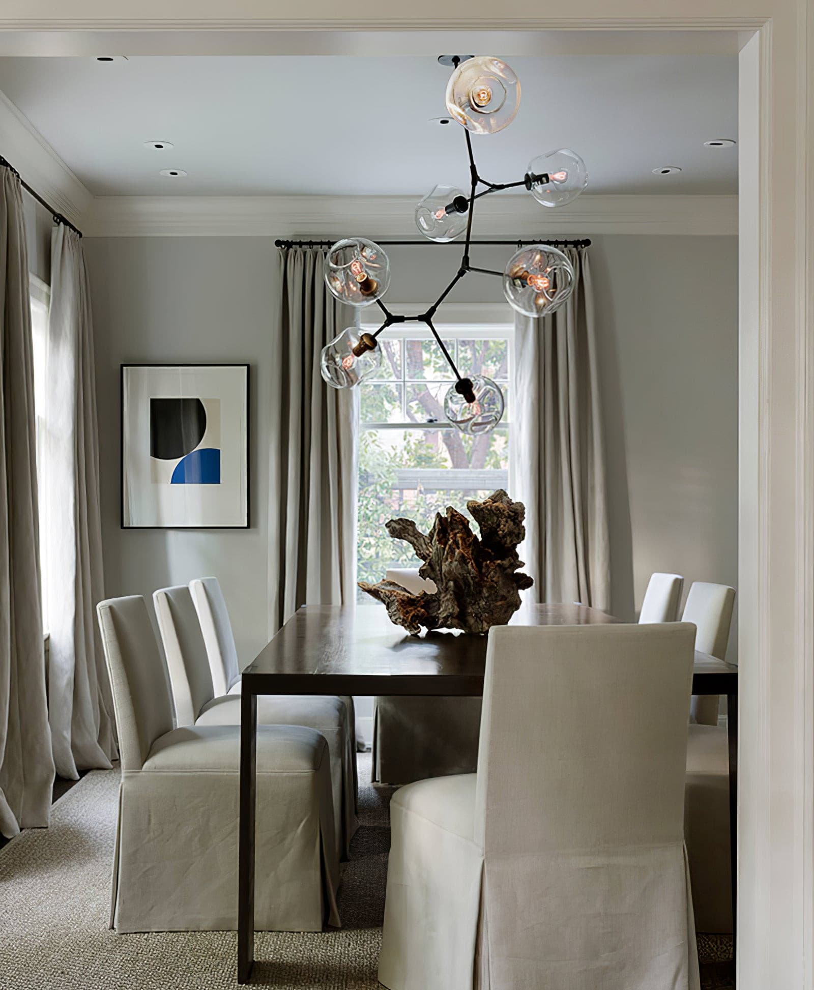 Tillie Vertical Glass Cascade Chandelier – detail 6
