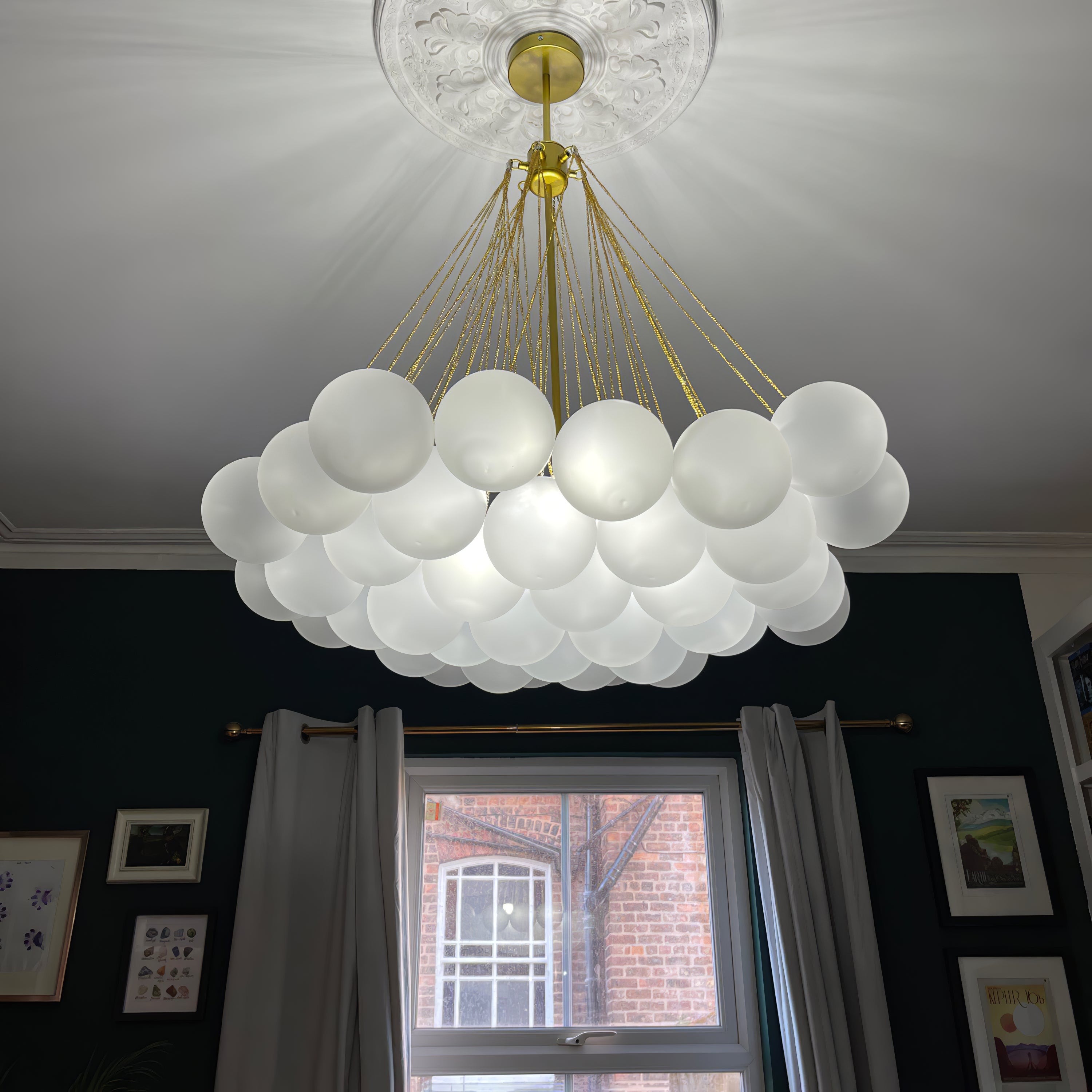 Pontos - Hand-Frosted Glass Bubble Chandelier