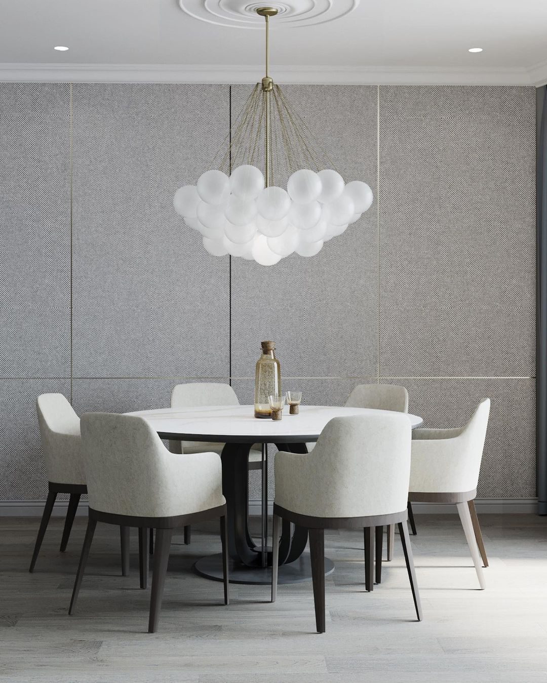 Pontos - Hand-Frosted Glass Bubble Chandelier
