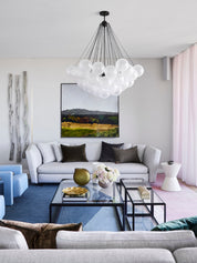 Pontos - Hand-Frosted Glass Bubble Chandelier
