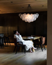 Pontos - Hand-Frosted Glass Bubble Chandelier