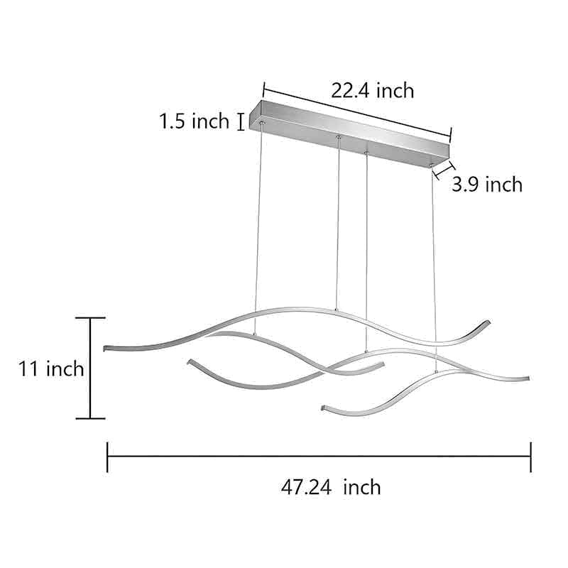Zephyr - Curved LED Pendant Light