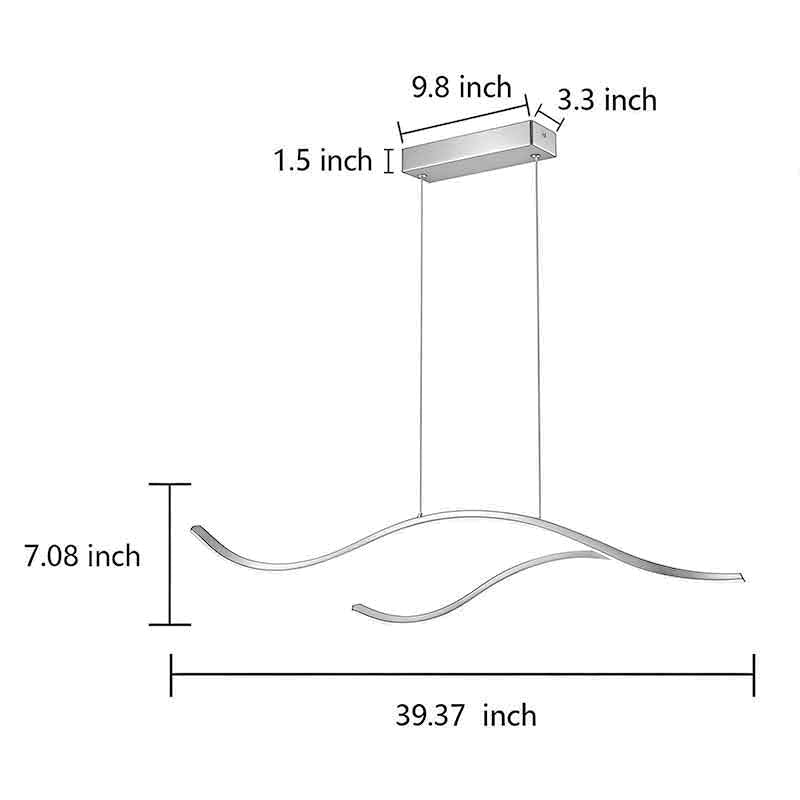Zephyr - Curved LED Pendant Light
