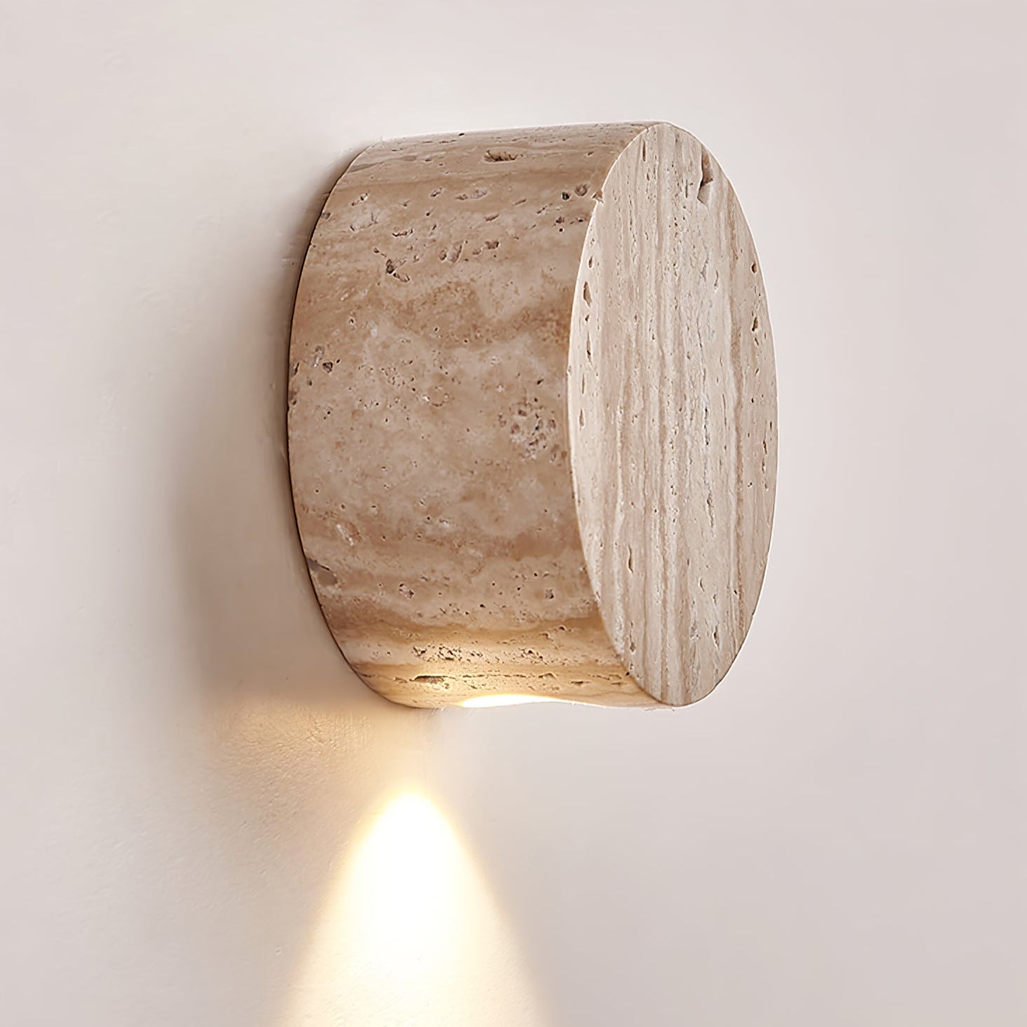 Nyssa - Travertine Downlight Sconce